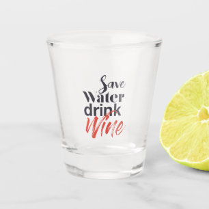 Verre A Shot Moderne, amusant, créatif, drôle Sauvez de l'eau