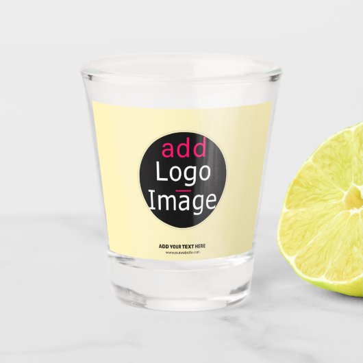 Verre A Shot Moderne Business Chic Personnalisable Ajouter Logo (Devant)