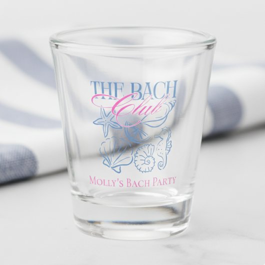 Verre A Shot Moderne Coastal Seashell Thème Bachelorette Party