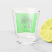 VERRE A SHOT MODERNE ÉDITABLE NEON GREEN IMAGE MODÈLE TEXTE (Dos)
