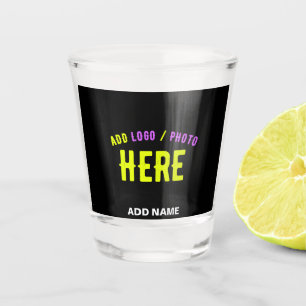 VERRE A SHOT MODERNE ET MODERNE PERSONNALISABLE NOIR VÉRIFIÉ