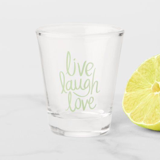 Verre A Shot Moderne Live Laugh Love (Devant)