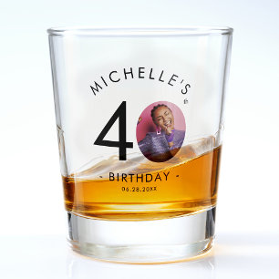 Verre A Shot Moderne minimaliste simple tir d'anniversaire