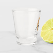 Verre A Shot Moderne Monogramme Initial C & Nom Personnalisé (Gauche)