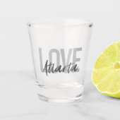Verre A Shot Moderne, simple, cool, design urbain Love Atlanta (Devant)