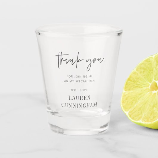 Verre A Shot Moderne Simple minimaliste Merci chic (Devant)