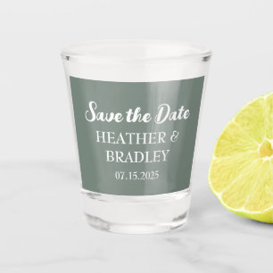 Verre A Shot Moderne Simple Sage Green Mariage unique