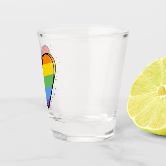 Verre A Shot Mois de fierté Rainbow LGBTQ Amour (Droite)