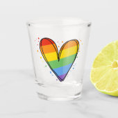 Verre A Shot Mois de fierté Rainbow LGBTQ Amour (Devant)