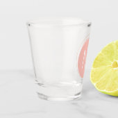 Verre A Shot Monogramme circulaire Conception minimale en rose (Gauche)