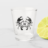 Verre A Shot Monogramme de crabe en forme de crayon noir (Devant)