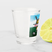Verre A Shot Monogramme de golf élégant personnalisé minimalist (Gauche)