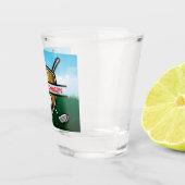 Verre A Shot Monogramme de golf élégant personnalisé minimalist (Droite)