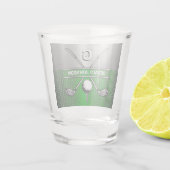 Verre A Shot Monogramme de golf Metallic Green et Argent (Dos)