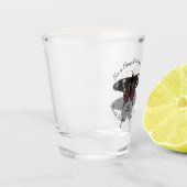 Verre A Shot Monogramme de l'ombre du papillon Rose Crimson (Gauche)