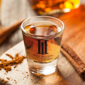Verre A Shot Monogramme de mariage de garçon de marié minimalis