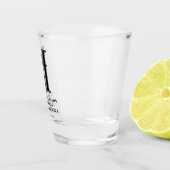 Verre A Shot Monogramme de mariage de garçon d'honneur minimali (Droite)