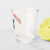 Verre A Shot Monogramme de nom de sport de baseball softball (Droite)