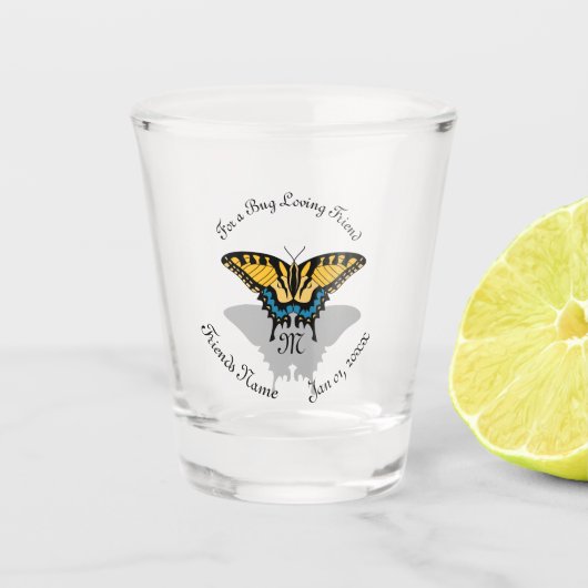 Verre A Shot Monogramme de papillon Swallowtail (Devant)