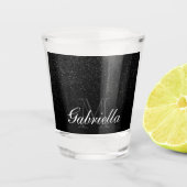 Verre A Shot Monogramme de Parties scintillant noire (Devant)
