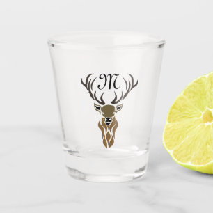 Verre A Shot Monogramme de Red Stag Tribal
