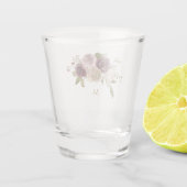 Verre A Shot Monogramme Floral Aquarelle Rose Moderne de Bourgo (Dos)