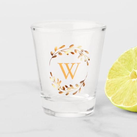Verre A Shot Monogramme floral Goldel (Devant)