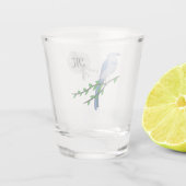 Verre A Shot Monogramme Floride Scrub Jay (Dos)