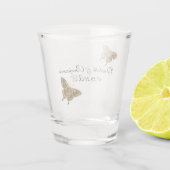 Verre A Shot Monogramme Gold Butterfly Wedding Favors (Dos)