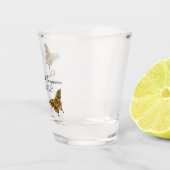 Verre A Shot Monogramme Gold Butterfly Wedding Favors (Droite)