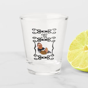 Verre A Shot Monogramme illustrant le canard mandarin