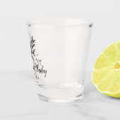 Verre A Shot Monogramme Mariage de branches rustiques (Droite)