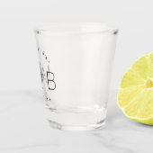 Verre A Shot Monogramme Mariage de tige florale rustique (Droite)