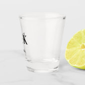 Verre A Shot Monogramme Moderne Élégant Simple Mariage Minimali (Droite)