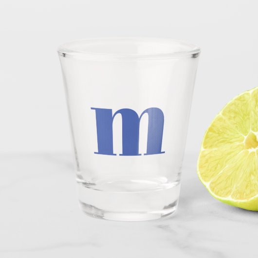 Verre A Shot Monogramme moderne initial (Devant)