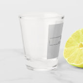 Verre A Shot Monogramme moderne Initiales Professional Plain Si (Gauche)