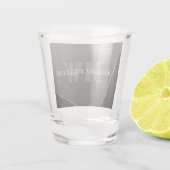 Verre A Shot Monogramme noir gris artistique moderne (Dos)