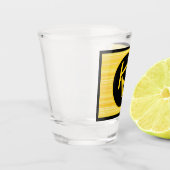 Verre A Shot Monogramme noir jaune citron rétro (Gauche)