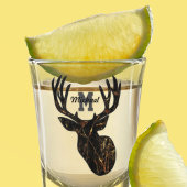 Verre A Shot Monogramme Nom Deer Camo Chasse Hommes Sports Exté