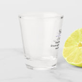 Verre A Shot Monogramme nom écrivain violet modifier par code Q (Gauche)