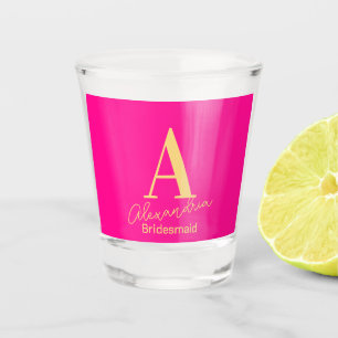 Verre A Shot Monogramme Personnalisé pour Demoiselles d'Honneur