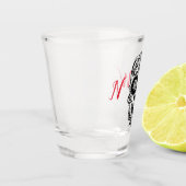 Verre A Shot Monogramme personnalisé Squelette de sucre (Gauche)