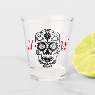 Verre A Shot Monogramme personnalisé Squelette de sucre