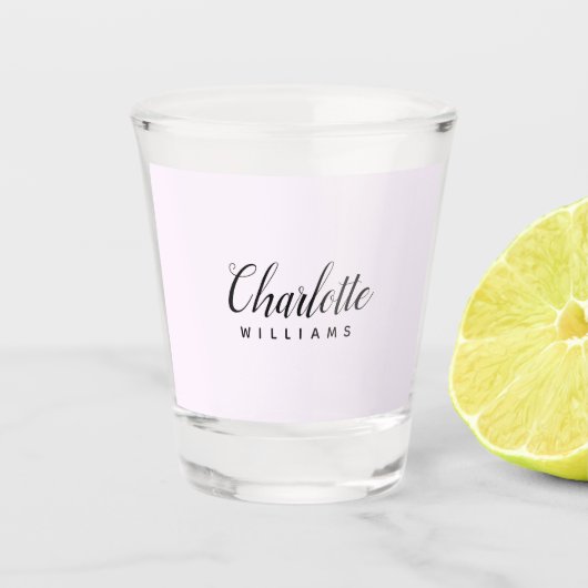 Verre A Shot Monogramme rose Pastel - Conception personnalisée (Devant)