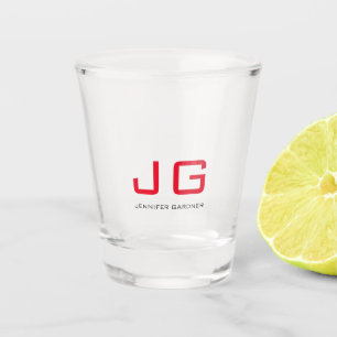 Verre A Shot monogramme rouge clair et tendance