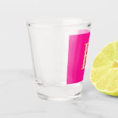 Verre A Shot Monogramme simple et moderne Hot rose (Gauche)