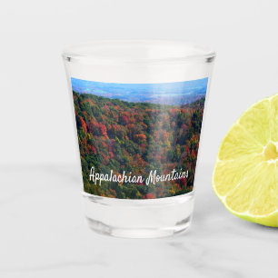 Verre A Shot Montagnes des Appalaches à l'automne