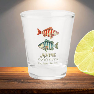 Verre A Shot Montauk Long Island New York tasse de pêche nautiq