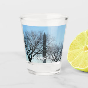 Verre A Shot Monument de Washington dans le paysage d'hiver I