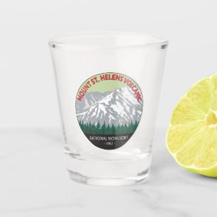 Verre A Shot Monument national du volcan Sainte-Hélène Vintage